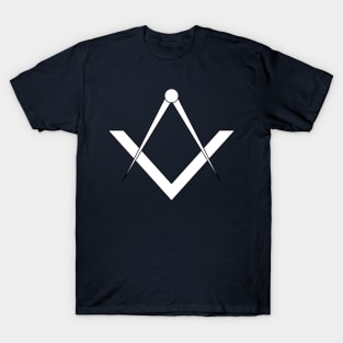 Simple masonic symbol of the square and compass T-Shirt